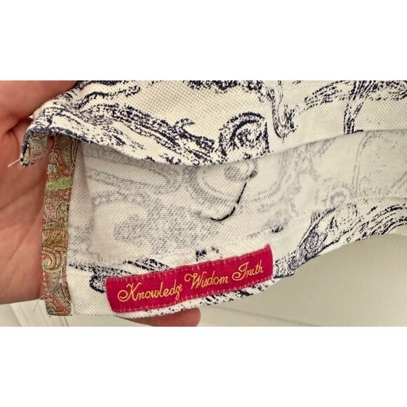 Robert Graham XL Blue/White Paisley Print Cotton Polo | Great Condition - Picture 7 of 9